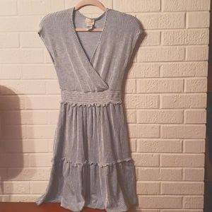 Cute summer dress,  caution to the wind,ltblue/wht